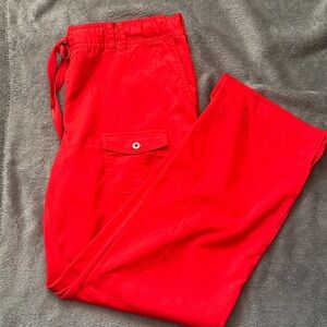 Vibrant Red Women's Straight Leg Pants